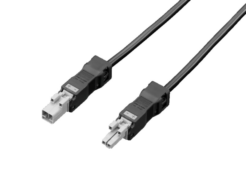 RITTAL - Anschlussleitung für Durchgangsverdrahtung, 2-polig, 24 V DC, L:1000mm, PAK=5 ST