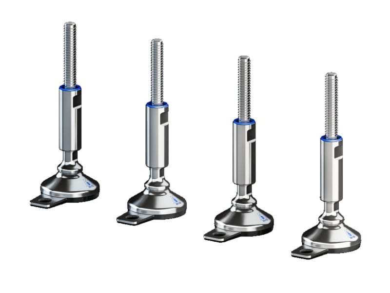 RITTAL - Nivellierfüße HD M12, Nivellierbereich 122-175mm, mit Bodenbefestigung, PAK=4 ST