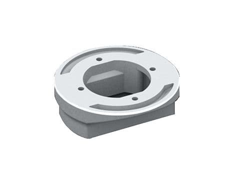 RITTAL - Adapter CP 120/60 von Tragarmanschluss Ø 130 mm auf 120x65mm, Höhe 40 mm