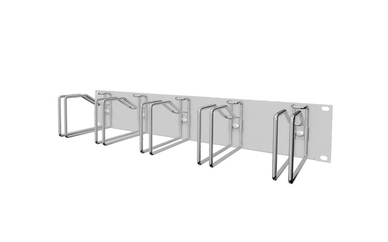RITTAL - Rangierpanel, RAL 9005, 2HE mit 5 Kabelführungsbügeln (Stahl)
