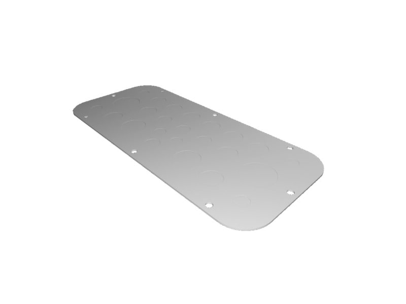 RITTAL - Metall-Flanschplatte mit metrischer Vorprägung, für AX, Größe 2, BT 339x149 mm