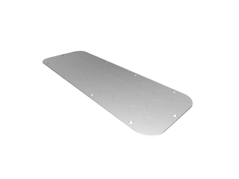 RITTAL - Metall-Flanschplatte mit metrischer Vorprägung, für AX, Größe 3, BT 447x149 mm