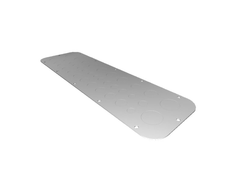 RITTAL - Metall-Flanschplatte mit metrischer Vorprägung, für AX, Größe 4, BT 534x149 mm