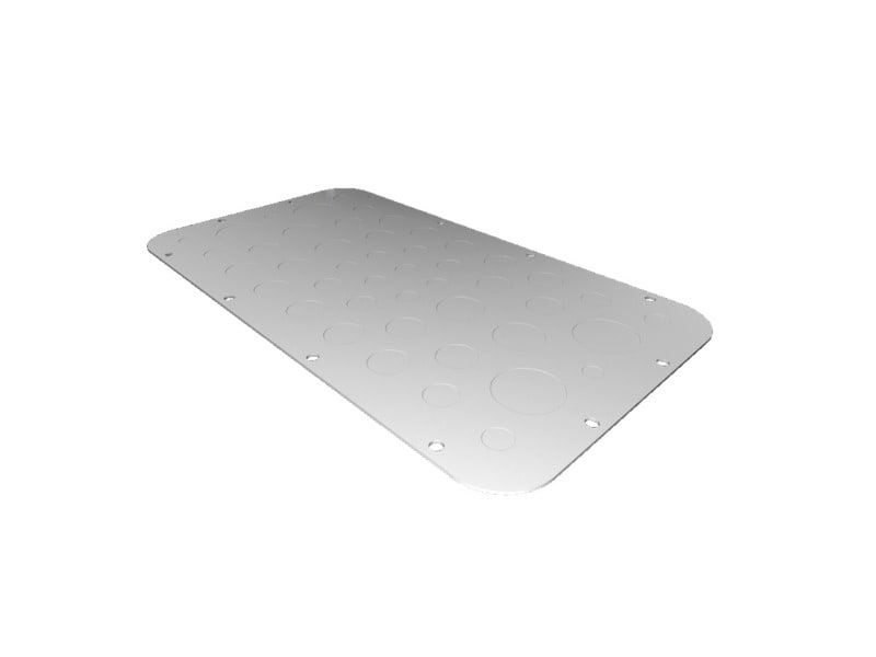 RITTAL - Metall-Flanschplatte mit metrischer Vorprägung, für AX, Größe 6, BT 401x221 mm