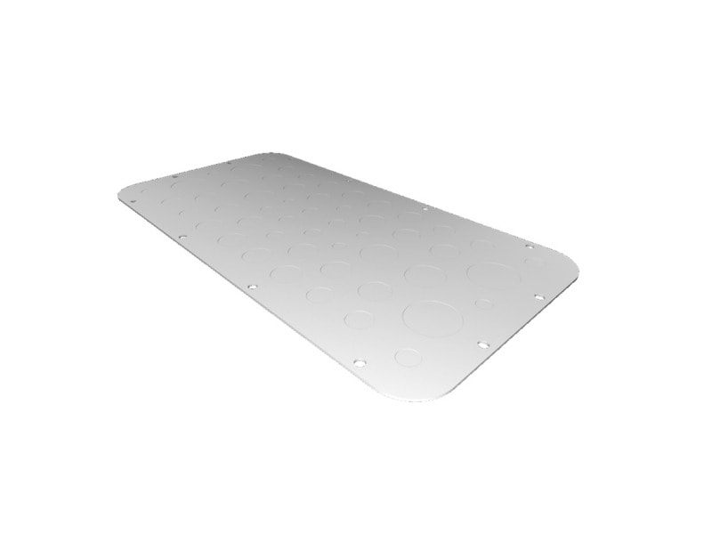 RITTAL - Metall-Flanschplatte mit metrischer Vorprägung, für AX, Größe 7, BT 436x221 mm