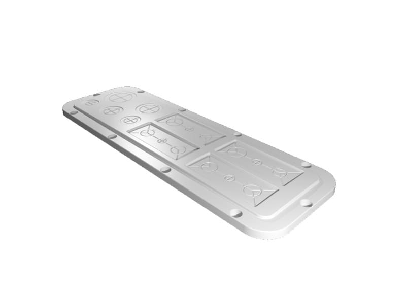 RITTAL - Kunststoff-Flanschplatte, modular, metrischen Vorprägungen, für AX, BT:447x149mm