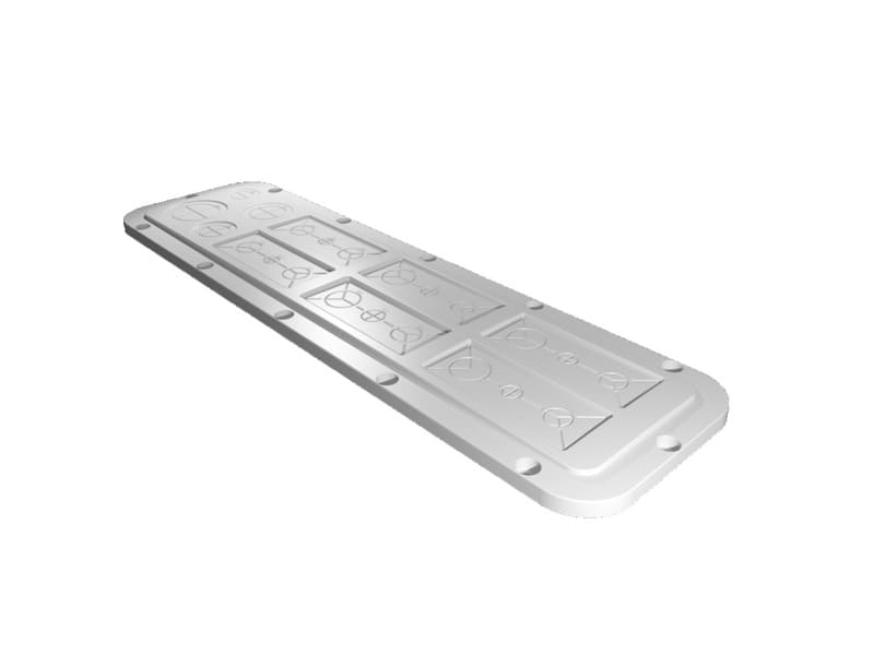 RITTAL - Kunststoff-Flanschplatte, modular, metrischen Vorprägungen, für AX, BT:534x149mm