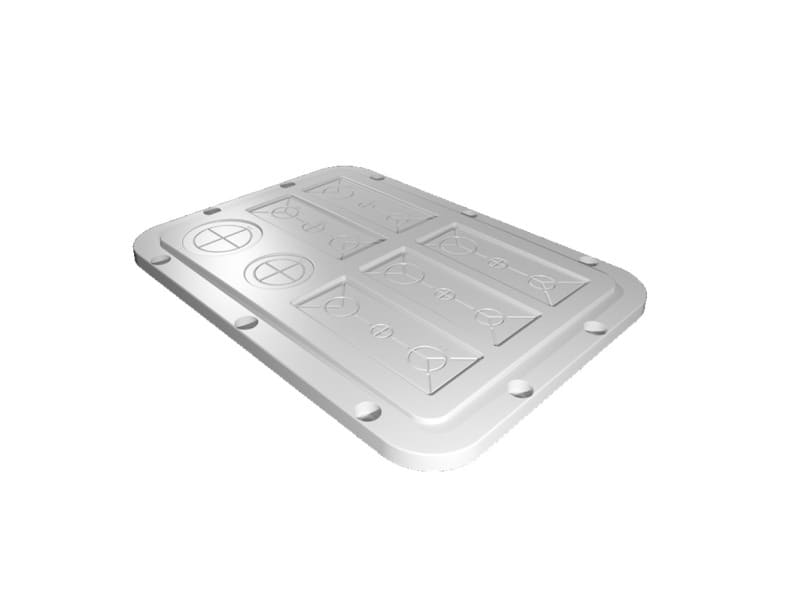 RITTAL - Kunststoff-Flanschplatte, modular, metrischen Vorprägungen, für AX, BT:301x221mm
