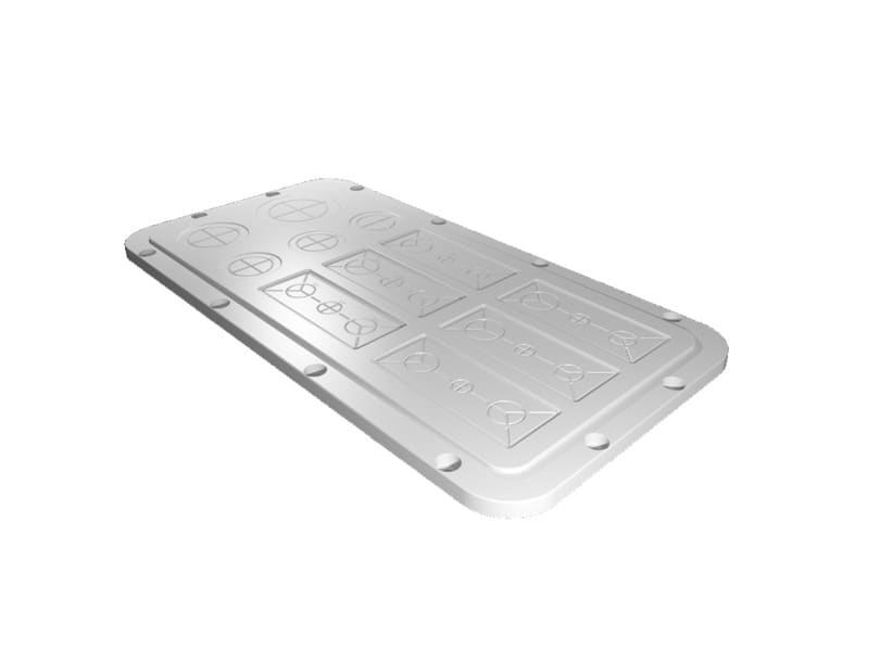RITTAL - Kunststoff-Flanschplatte, modular, metrischen Vorprägungen, für AX, BT:436x221mm