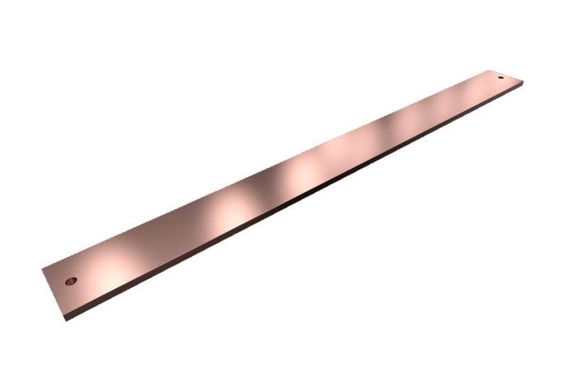 RITTAL - SV PE/PEN-Sammelschiene E-Cu, BH:80x10mm, L:900mm, PAK=2 ST