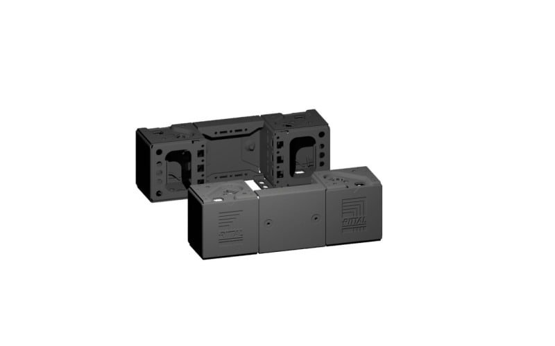 RITTAL - VX Sockel-Eckstück mit Blende, H:100mm, für B:300mm, PAK=2 ST