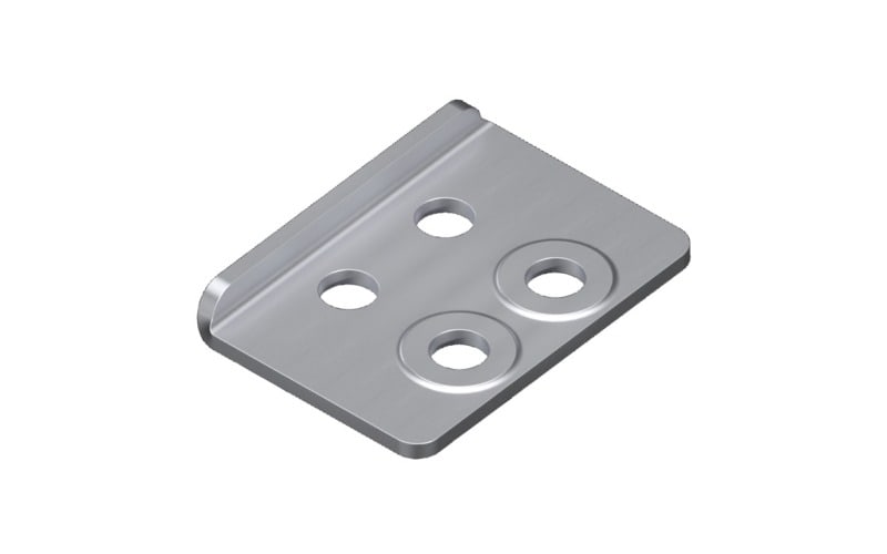 RITTAL - VX Sockel-Adapter, für Doppel-Lenkrolle, Stahlblech, PAK=4 ST
