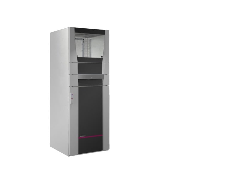 RITTAL - PC-Schranksystem, B 600 mm, Sichttür, Geräteboden, Klapplade