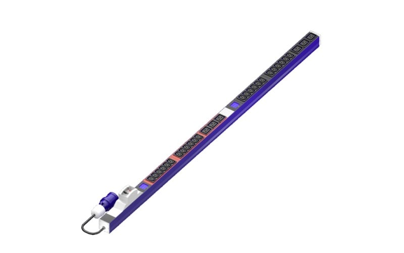 RITTAL - PDU mit lokaler Energiemessung, Ausführung blau, BHT: 44x1308x47 mm