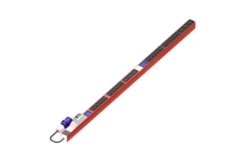 RITTAL - PDU mit lokaler Energiemessung, Ausführung rot, BHT: 44x1308x47 mm