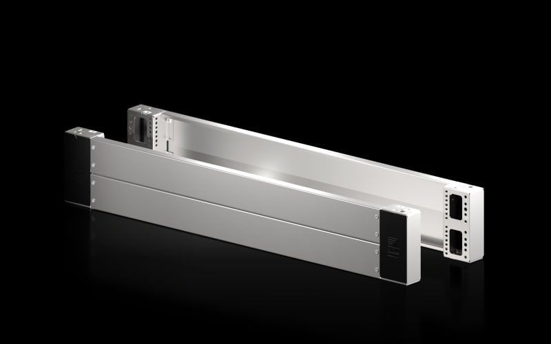 RITTAL - VX Sockel-Eckstück mit Blende, vorne/hinten, H: 200mm, für B: 1200mm, Edelstahl