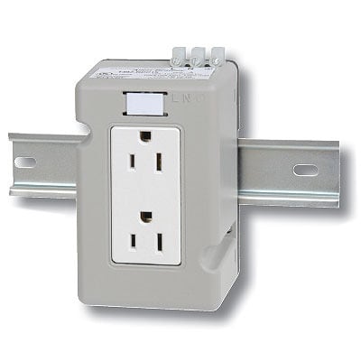 ALLEN BRADLEY - IEC DUPLEX RCPT, 15A, DIN RAIL MTG