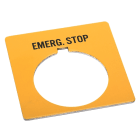 ALLEN BRADLEY - 30MM 800T EMERG STOP YEL LEGEND PLATE