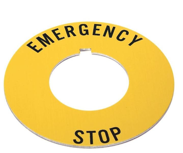 ALLEN BRADLEY - 30MM 800T EMERGENCY STOP YEL RING LEGEND