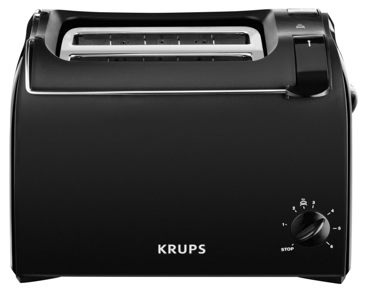 KRUPS - Toaster 2Scheiben 700W 6Stufen Aufknusperf. sw