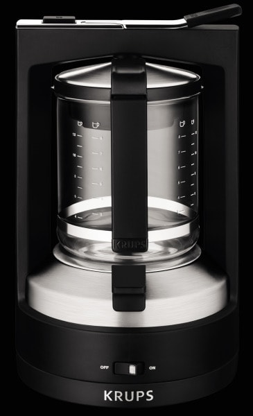 KRUPS - Kaffeeautomat 12Tassen 850W Druckbrühsystem Glask. sw