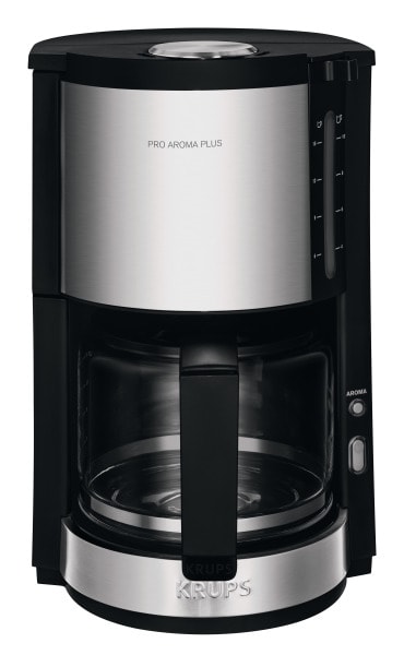 KRUPS - Kaffeeautomat 10T.1100W Heißbrühsys.Aromaschalt.Glask. sw-ed