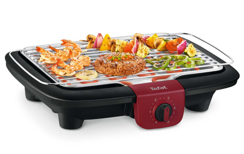 TEFAL - BBQ-Tischgrill 2300W Thremostat Grillrost sw-ro