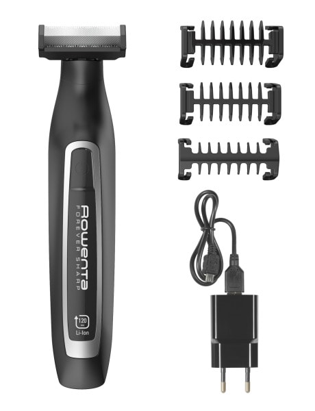 ROWENTA - Rasierer Akku 3Trimmaufsätze 1/3/5mm Ladekab. si-sw