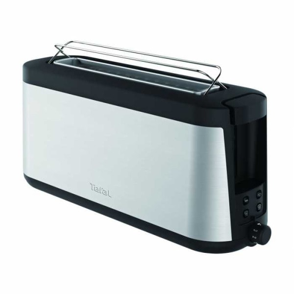 TEFAL - Toaster Langschlitz 1000W 7St. Auft.Aufw.Brötchenaufs. sw-ed