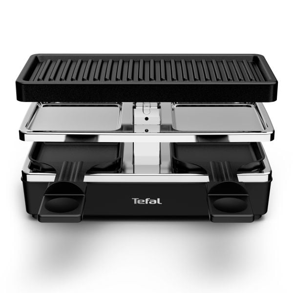 TEFAL - Raclette 400W 2Pfännchen antihaftbesch.Grillplatte sw