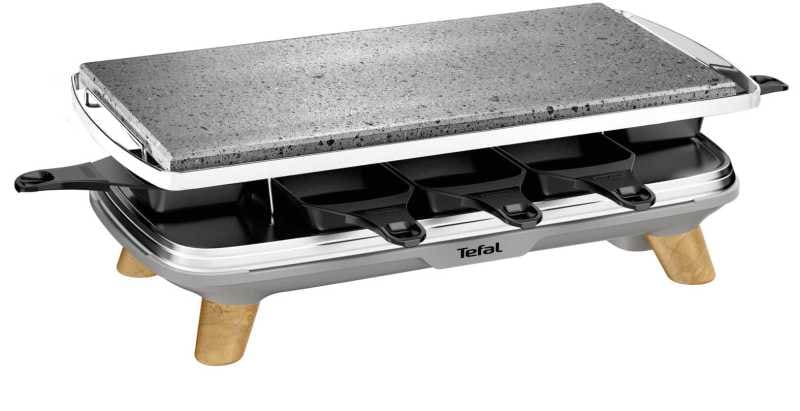 TEFAL - Raclette&Tischgrill 1350W 8Pfännchen antih Steinplatte eckig gr