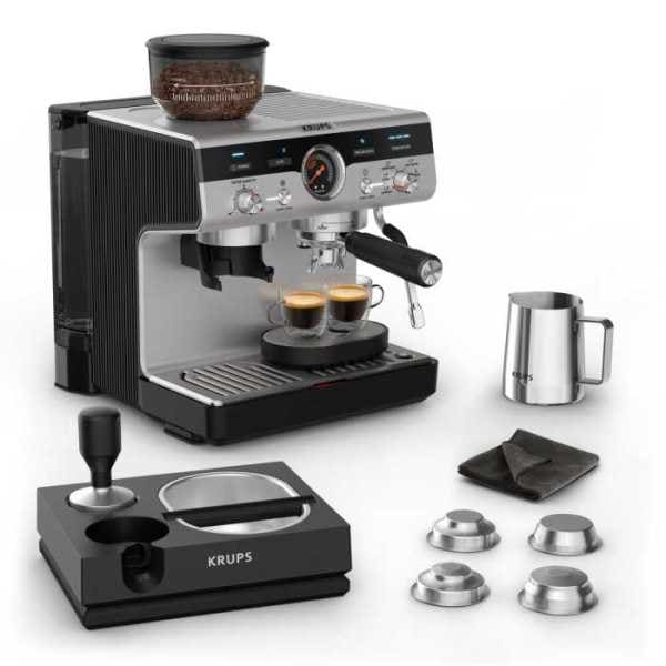 KRUPS - Espressoautomat Siebtr. 2T 2L 15bar Milchdüse sw-si