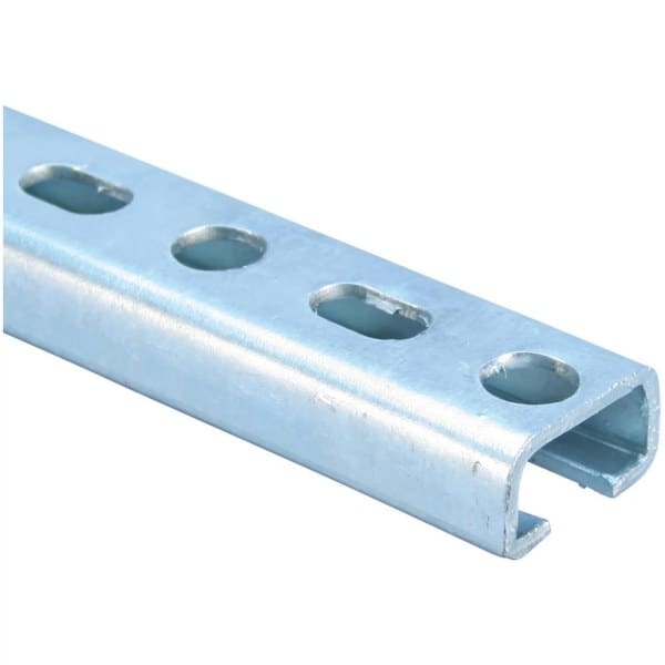 SCHMACHTL - C-Schiene Typ E5, gelocht, Stahl, feuerverzinkt, 2.000 mm x 20 mm x 36 mm