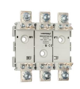 MERSEN - NH-Sicherungs-Unterteil Gr.00 1000VAC/1000VDC 160A 3-polig, Aufbau, Schraube