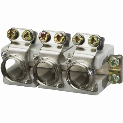MERSEN - NEOZED Reihensicherungssockel D02 63A 3-polig 400VAC, MP, ohne BS, SCH/SCHR