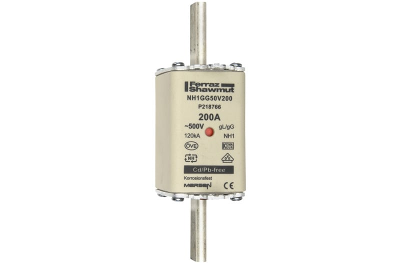MERSEN - NH-Sicherung gG Gr.1 500VAC/250VDC 200A mit spannungsführenden Grifflaschen DKM