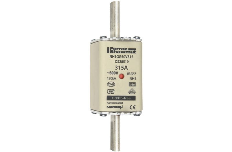 MERSEN - NH-Sicherung gG Gr.1 500VAC/250VDC 315A mit spannungsführenden Grifflaschen DKM