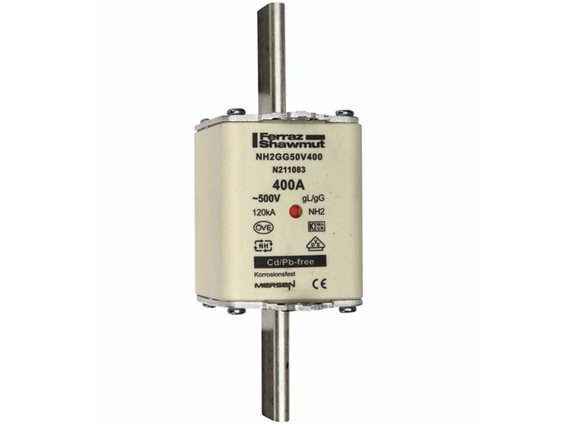 MERSEN - NH-Sicherung gG Gr.2 500VAC/250VDC 400A mit spannungsführenden Grifflaschen DKM