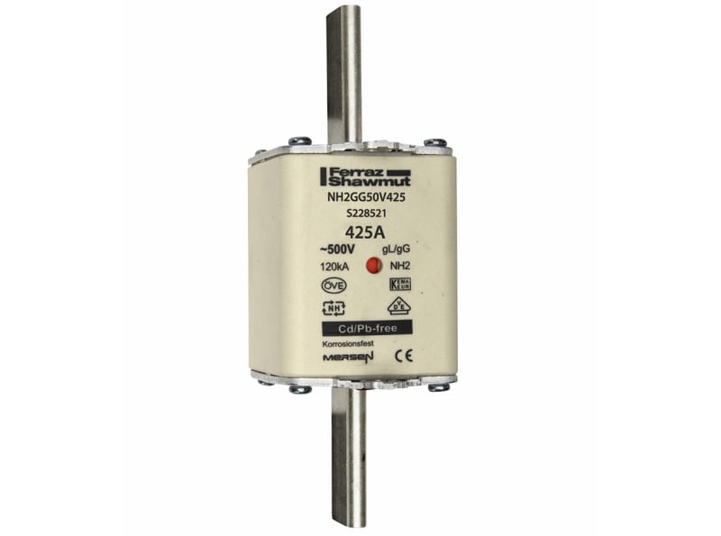 MERSEN - NH-Sicherung gG Gr.2 500VAC/250VDC 425A mit spannungsführenden Grifflaschen DKM