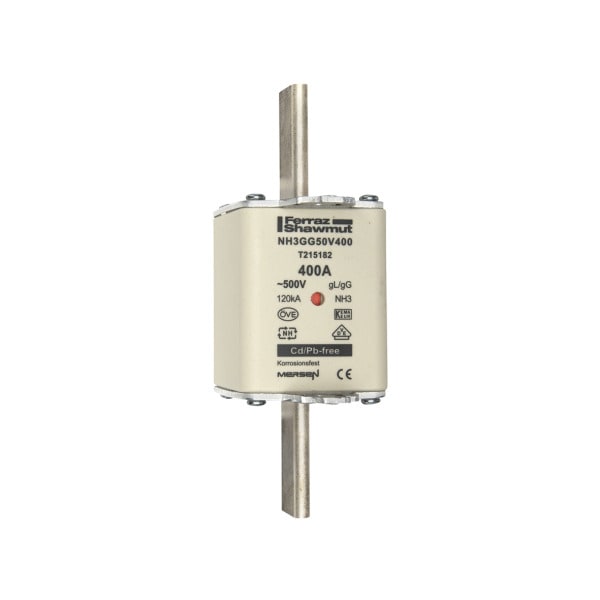 MERSEN - NH-Sicherung gG Gr.3 500VAC/250VDC 400A mit spannungsführenden Grifflaschen DKM