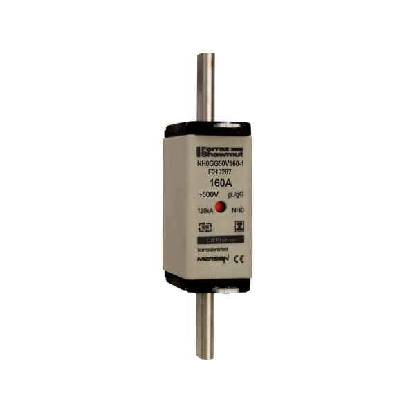 MERSEN - NH-Sicherung gG Gr.0 500VAC/250VDC 160A mit spannungsfreien Grifflaschen DKM