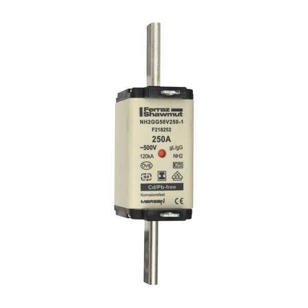 MERSEN - NH-Sicherung gG Gr.2 500VAC/250VDC 250A mit spannungsfreien Grifflaschen DKM