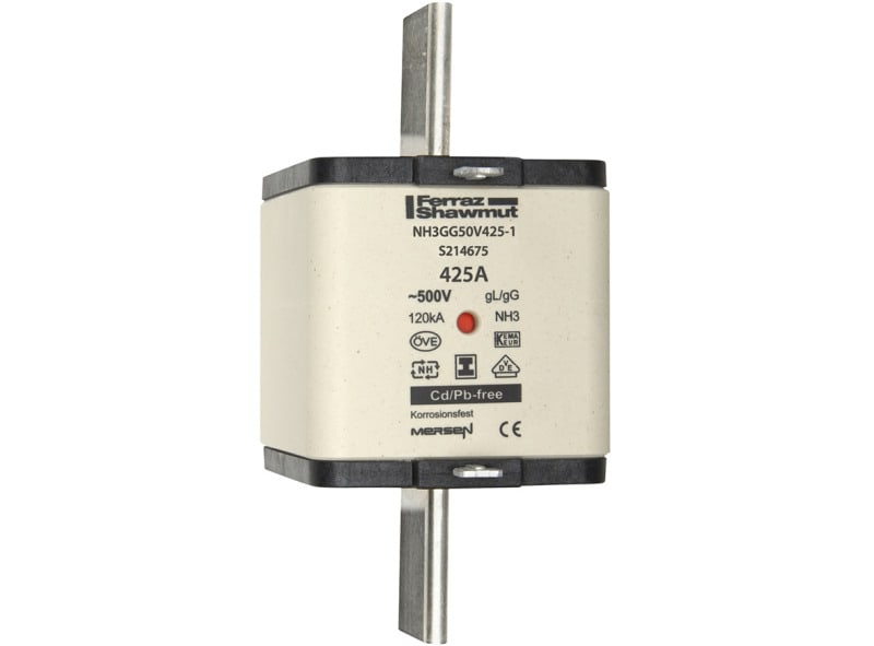 MERSEN - NH-Sicherung gG Gr.3 500VAC/250VDC 315A mit spannungsfreien Grifflaschen DKM