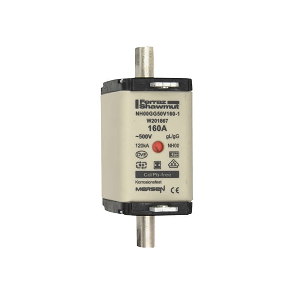 MERSEN - NH-Sicherung gG Gr.00 500VAC/250VDC 160A mit spannungsfreien Grifflaschen DKM
