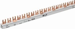 MERSEN - Verdrahtungsschiene Gabelausführung 3-polig 16mm², Teilung 27mm, L-Form, 1000mm