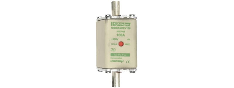 MERSEN - NH-Sicherung aM Gr.00 500VAC 160A mit spannungsführenden Grifflaschen DKM