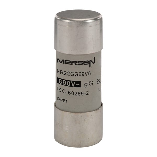 MERSEN - Sicherung zylindrisch gG Gr.22x58 690VAC/250VDC 6A ohne Kennmelder