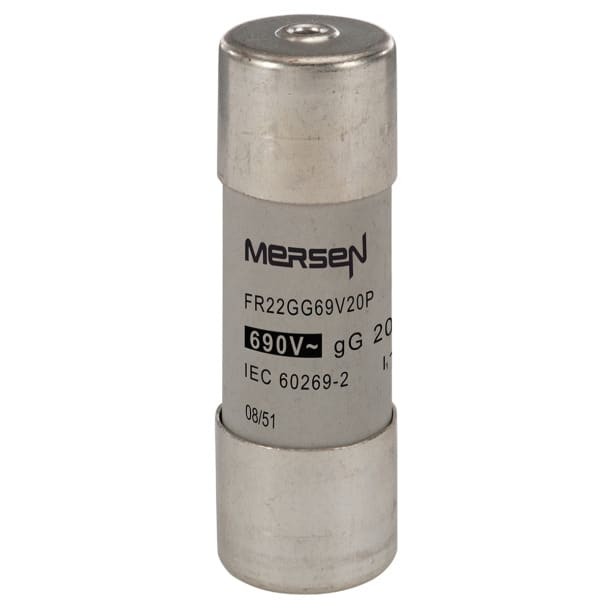 MERSEN - Sicherung zylindrisch gG Gr.22x58 690VAC/250VDC 20A mit Schlagbolzen