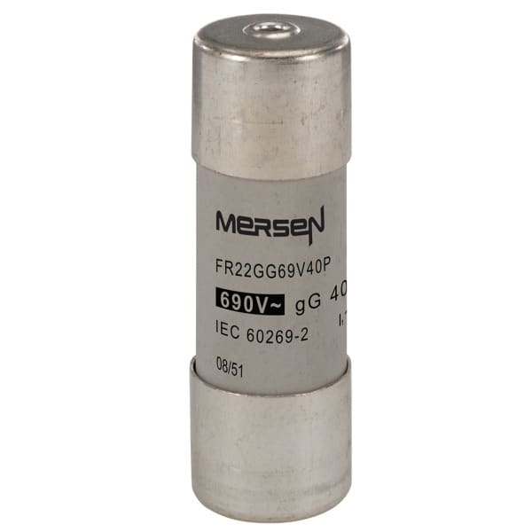 MERSEN - Sicherung zylindrisch gG Gr.22x58 690VAC/250VDC 40A mit Schlagbolzen