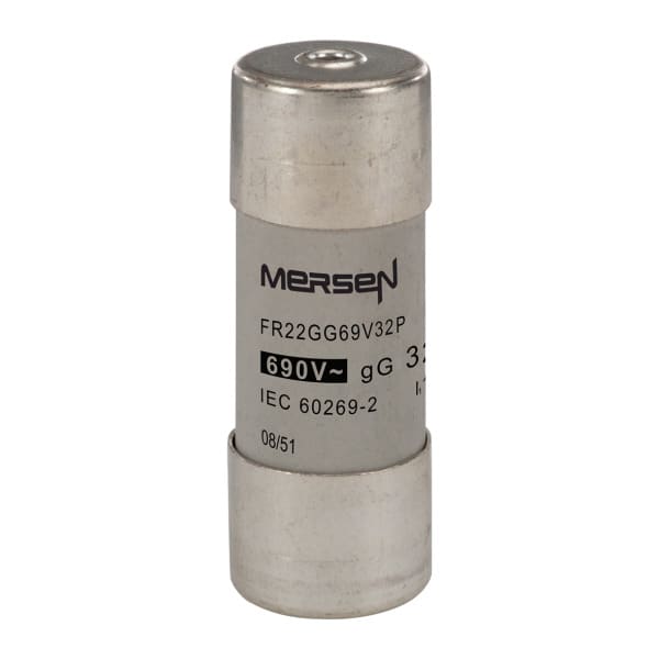 MERSEN - Sicherung zylindrisch gG Gr.22x58 690VAC/250VDC 32A mit Schlagbolzen